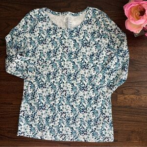 LL Bean Supima 3/4 sleeve top, size M